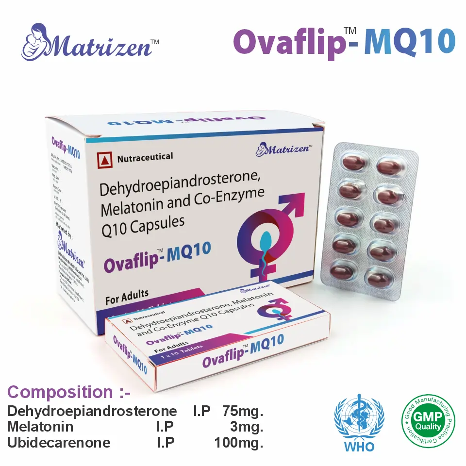 DHEA 75mg + Melatonin 3mg + CoQ10 100mg Softgel PCD Pharma